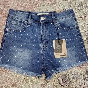 Rue 21 Love Cult Embellished High Rise Festival 3" Inseam Shorts - Size 4